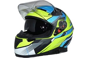 PROTECTWEAR THE SAFETY KICK Motorradintegralhelm mit integrierter Sonnenblende und klappbarem Visier 917-BG