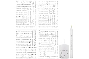 ‎BOLOSA Bolosa 4 Stück Kerzentattoos, Kerzentattoos Weihnachten, Kerzen Tattoo, Weihnachten Deko, Wasserschiebefolie Kerzen, Weihnachten E