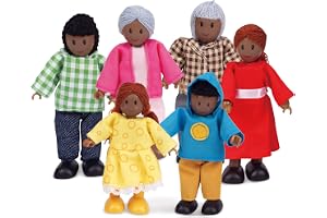 Hape E3501 Happy Family - African American - Wooden Dolls House Accessories