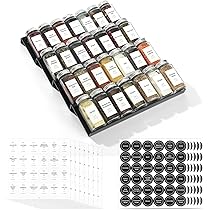 Organizzatore per spezie acrilico 4 livelli, espandibile, trasparente