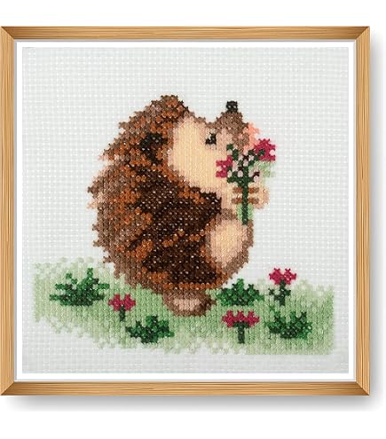 Alisa Kreuzstich-Set 'Stiefmütterchen' | Komplett Mit Stoff, Fäden, Nadel & Anleitung | Größe 11x10 Cm