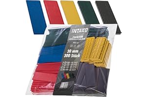 INTAKO Cuñas Plastico Para Cristales 30mm x 100mm x 2-6mm - 300 Piezas - Calzos Cristales - Cuñas de Plástico Niveladoras Suelo - Bloques de Acristalamiento PVC