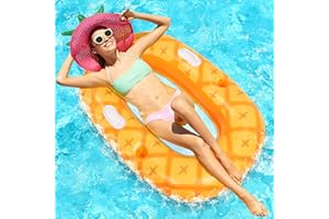 COOLJOYA Pool Inflatable Float Lounger for Adult | Giant Pool Inflatable Pool Float Tube | Summer Inflatable Swimming Raft | Swimming Pool Float Toy River Raft Beach Lounger for Adults Kids