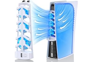 ALEEMTRY PS5, ventola PS5, ventola PS5, con luce LED, ventola PS5, raffreddamento rapido per disco e console Digital Edition