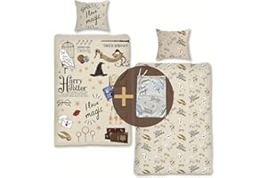 ‎SKYBRANDS Harry Potter Bettwäsche 135x200 80x80 Kissenbezug Hogwarts [mit Beutel] 100% Baumwolle Schadstoffgeprüft Öko Tex Standard Deutsche Größe