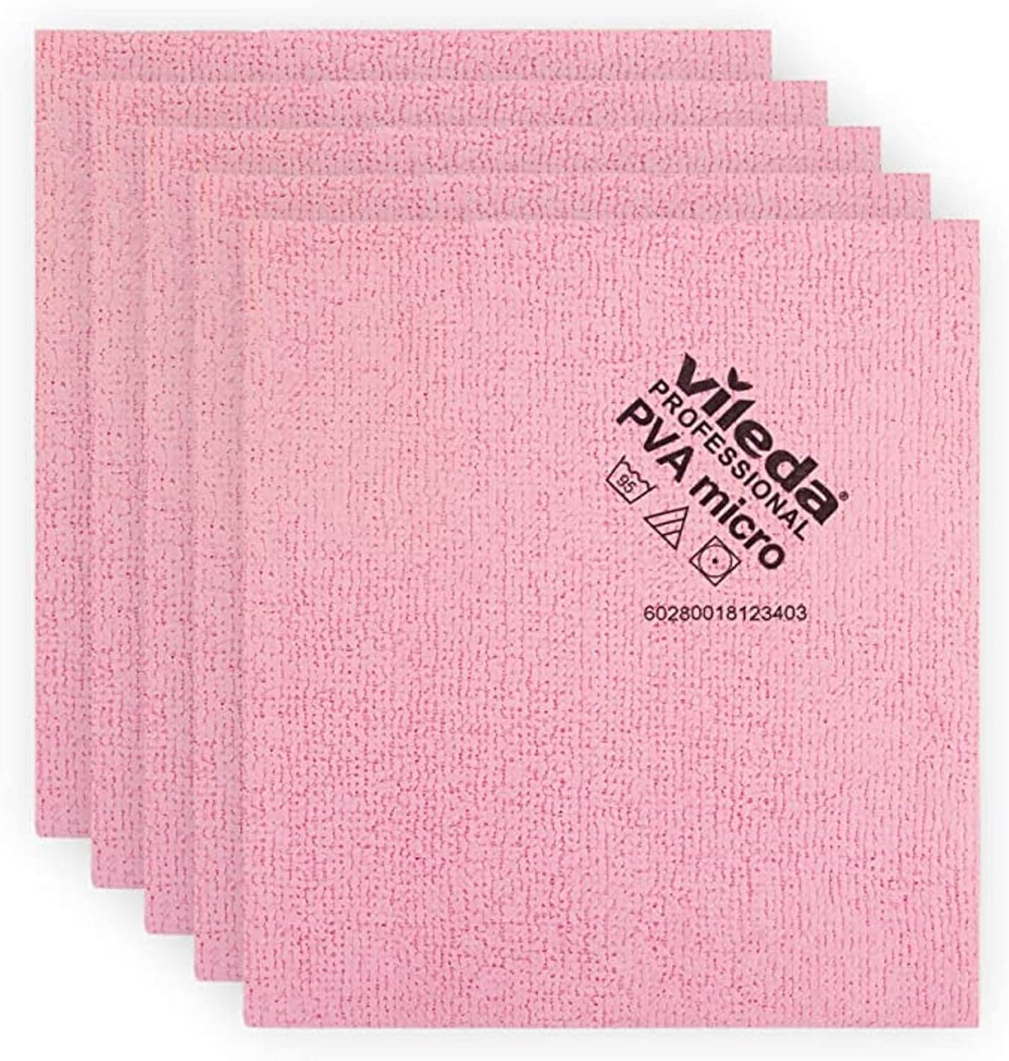 Vileda Micro Paño de limpieza, rosa, rojo, 5 piezas