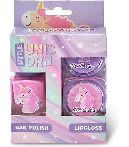 Martinelia Coffret Maquillage Licorne 3 Étages – 11 Ombres, 11 Brillants, Accessoires – Plumier Beauté Fille