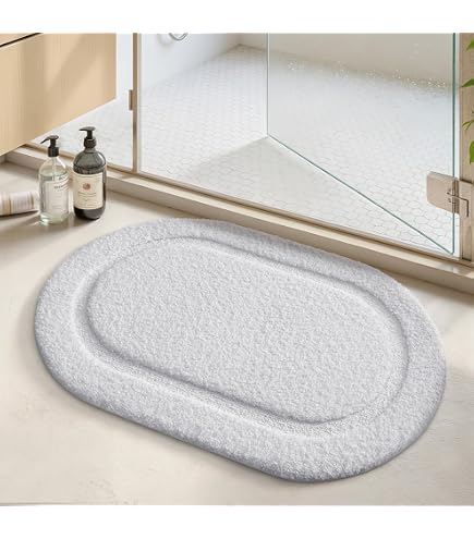 Tappetino Da Bagno Antiscivolo In Ciniglia, Super Assorbente E Lavabile In Lavatrice Per Bagno Doccia Vasca Da Bagno O Come Tappetino Per Wc Grigio Scuro 40x60 Cm 92774036
