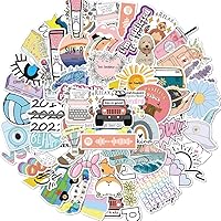 PRETTYSUNSHINE VSCO Aufkleber 50 Stück, Aesthetic Sticker Decals, Trendy Wasserdicht Vinyl Stickers für Laptop Koffer…
