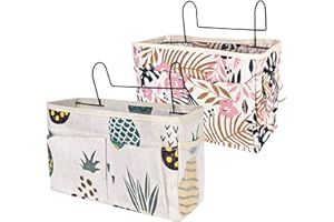 VEGENA 2 Stück Betttaschen Hochbett,Bett Organizer,Betttasche zum Einhängen,Hochbett Hängetasche Organizer,Bettaufhänger Organizer Nachttisch Tasche,Hängend Aufbewahrungstasche für Buch Magazin Kopfhörer