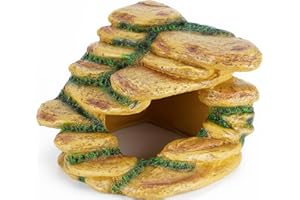 BORLECH Reptilienhöhle Versteck Lebensraum, Ideal Für Bartagamen, Leopard Geckos, Eidechsen, Schildkröten, Schlangen, Frösche, Skorpione, Spinnen und Andere Reptilien, Amphibien (B - Groß)