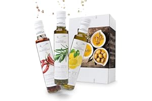 ‎APROPOSGESCHENK Apropos Geschenk - Extra Natives Olivenöl Dressing - 3er-Probier-Paket - Olivenöl verfeinert mit Zitrone, Rosmarin und Chili