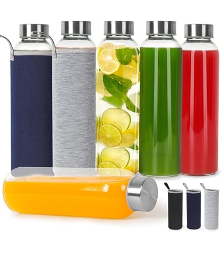 UCAMP Bottiglie Vetro 500 Ml Riutilizzabili,Bottiglie Vetro Acqua