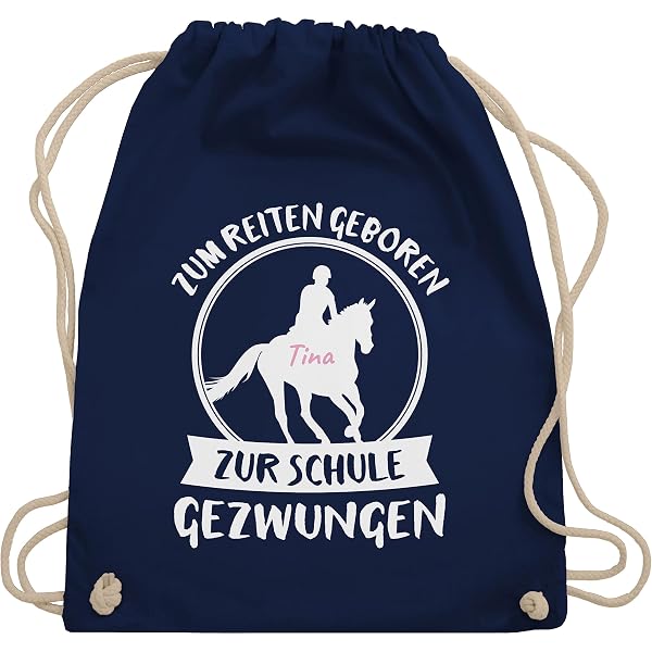 Personalisiertes Weihnachtsgeschenk – Turnbeutel Mit Hirsch-Motiv & Namen, 12 Liter, Baumwolle