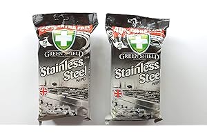 DESCONOCIDO Green Shield - Toallitas de acero inoxidable (2 unidades, 140 unidades)