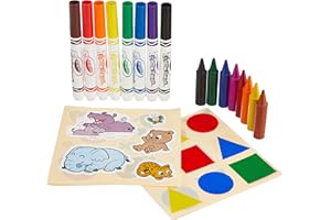 CRAYOLA - Mini Kids, Mon premier set Couleurs & Autocollants, Activité créative et cadeau pour enfants, dès 12 mois, 81-0570