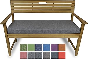 ‎ROLLMAYER Rollmayer Bankkissen Bankauflage Sitzkissen Bankpolster Auflage für Bänke in Haus und Garten Kollektion Melange, 1 Stück (Aschgrau 20, 160x50x8cm)