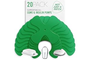 Not Just A Patch X-Patch CGM Sensor Patches (20 Pack) - Water Resistant & Durable for Active Lifestyle for 10-14 Days - Dexcom G6 Adhesive Patches, Omnipod & Freestyle Libre 2 Sensor Covers in Green