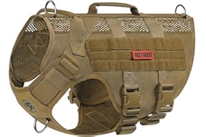 OneTigris Harnais de sécurité réglable pour chiens de grande et moyenne taille, En maille Aire, Ultra respirant, Avec 2 poignées, Gilet pour chien