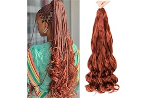 WoWCFyyds 8 opakowań francuskich warkoczy kręconych włosów, 61 cm, luźne fale, spiralne, kręcone, 75 g/opakowanie, miękkie francuskie loki, syntetyczne włosy do warkoczy (350#)