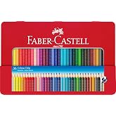FABER-CASTELL - Colour Grip Colored Pencils Set of 36 | L&aacute;pices de colores lavables con agua para ni&ntilde;os y adultos, con colore