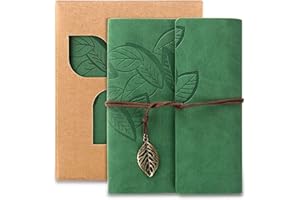 Diealles Shine Fotoalbum Zum Selbstgestalten,Retro Leder Fotobuch DIY Gästebuch,Scrapbook Album zum Einkleben Fotoalben für Weihnachten Jahrestag Valentinstag Geburtstag Hochzeit, Blätter (Grün)