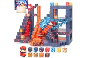 COOLJOYA Magnetische Bausteine - Build Mine Magnete Mine World Set - Magnet Spielzeug Kinder ab 3 Jahre für Jungen und Mädchen 3 4 5 6 7 Jahre Pädagogisches Geschenk Bauklötze