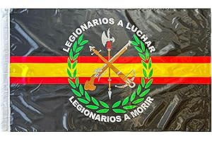 Durabol Bandera Legión Española Negro 150 x 90 cm Satén