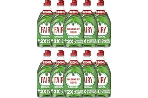 SARAS FLAVOURS OF ASIA Washing Up Liquid Original Green | 320ML | (Pack of 10) | Easy and Effortless Cleaning, Even with the Oily Pots and Pans | Dishes Grease Cleaner