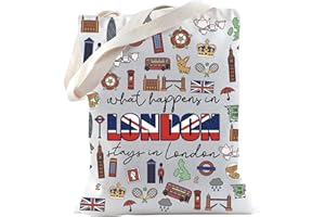 TSOTMO Borsa tote Londra Gran Bretagna regalo viaggio Londra Inghilterra Souvenir Bag UK regalo di viaggio per i fan di Londra Londra Vacanza Toiletry Bag