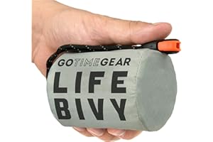 Go Time Gear Life Bivy - Saco de dormir térmico de supervivencia de emergencia, uso como saco de dormir de emergencia, manta de emergencia de Mylar