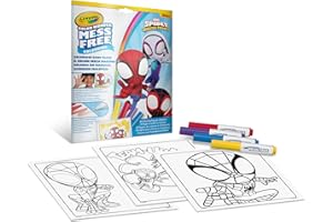 CRAYOLA - Color Wonder, Kit para colorear Spidey con 18 páginas para colorear y 4 rotuladores sin manchas, actividad creativa para niños, edad 3, 4 y 5 años, 75-4611