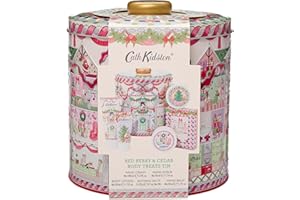 Cath Kidston Hand Cream 100 ml, Body Lotion, Hand Scrub, Hand Balm 3 x 50 ml, Bath Salt Sachets 3 x 20 g, Beauty Treat Tin, Travel Size and Vegan Friendly, Gift For Her, A Doll’s House Collection