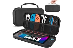 Dalimee Carrying Case for Nintendo Switch 2(2025), Travel Case for Switch 2 with 12 Game Cartridges, Convenient Handle, and Soft Micro-Fiber, Perfect for Nintendo Switch 2 Console & Accessories