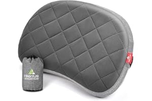 HIKENTURE Cuscino gonfiabile da campeggio con rivestimento rimovibile, da viaggio, leggero, ergonomico, per attività all'aperto