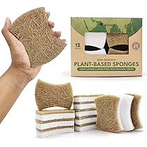 Spugne Naturali Ecologiche Eplanita - Confezione Da 12 Pezzi, Biodegradabili Per Cucina E Bagno - Foto 5
