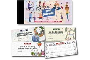 HAPPYMOTS Talonario 20 Vales de Regalo para Padres - 15 Actividades para hacer en Familia, Regalos Originales para Familia - Ideal como regalo Día Del Padre, Regalos para Hombres Padres, Regalos para Padre