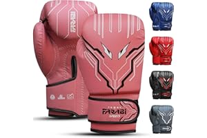 Farabi Sports Guantes Boxeo niño Niños y niñas Guantes de Boxeo niño 6-oz Youth, Junior Guantes Muay Thai para MMA, Muay Thai, Saco de Boxeo y Entrenamiento para Edades de 5 a 10 años