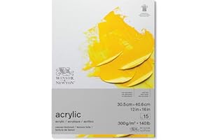 Winsor & Newton Acrilico Blocco 300 g - 30.5 x 40.6 cm - 15 Fogli
