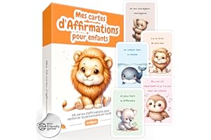 Milijou | 48 Cartes d'Affirmations Positives pour Enfant 3 à 12 Ans - Jeu de Cartes Éducatif et Ludique - Cartes Positives Enfant, Jeux Montessori - Cadeau pour Filles Garçons