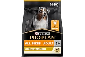 Purina Pro Plan Comida Seco para Perro Adulto Todos los Tamaños con Optiweight, Sabor Pollo - 14 Kg