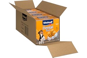 Vitakraft Multipack Dental 3 en 1 - Friandise pour chien Taille S (5-10 kg) - 28 sticks (Lot de 4)