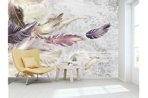Naturempress Carta Da Parati Moderna Piuma D'Arte Vintage Fotomurali Moda Decorazione da Muro XXL Poster Gigante Design Carta per pareti