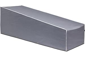 ﻿﻿Purovi Funda de Sofa Chaise Longue - Lona Protectora de Muebles para Exterior en Plastico - Cubierta Impermeable para Tumbonas, 210 cm x 75 cm x 40 cm