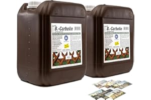 KOVA® 2x 10L B-Carbolin Holzlasur + 1x Bildmagnet! Öl Holzfarbe für optimalen Holzschutz aussen Braun Farbe für Holz-Zäune, 2x 10 L Liter Holzschutzlasur Wetterfest für Außen & Innen, ähnlich Holzlack
