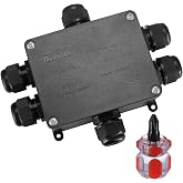 IP68 Waterproof Junction Box, Splice Boxes, Outdoor Electrical Waterproof Junction Box &Oslash;4mm-8mm &Oslash;9mm-12mm Connector Cable for