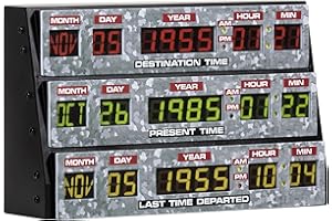 Numskull Back to The Future 3D Lamp Wall Light Plastic - Ambient Lighting Gaming Accessory for Bedroom, Home, Study, Office, Work - Official Back to The Future Merchandise