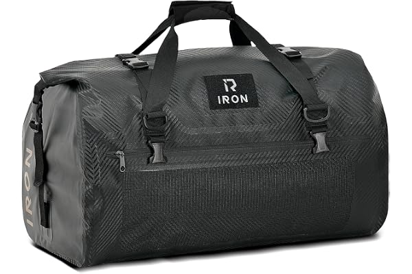 IRON JIA'S Sac Etanche Moto Sac de Voyage Sacoche Arrière MotoSacoches Cavalières Moto Duffel Bag Grande Capacité Durable pour Bateau Canoeing Pêche Camping Piscine Rafting Snowboard