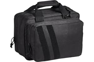 VEVOR Borsa per Armi da Fuoco, Borsa per Fucile, Borsa per Pistola 2 Pezzi, Borsa per Armi Tattica Rimovibili Integrate 6 Caricatori Rimovibili, Borsa per Poligono di Tiro, Borsa Porta Fucili, Nera