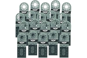 20 x TopsTools 35 mm UN35B_20 Lames de coupe en métal compatibles avec Bosch Fein (non StarLock) Makita Milwaukee Einhell Ergotools Hitachi Parkside Ryobi Worx Workzone Multitool Accessoires